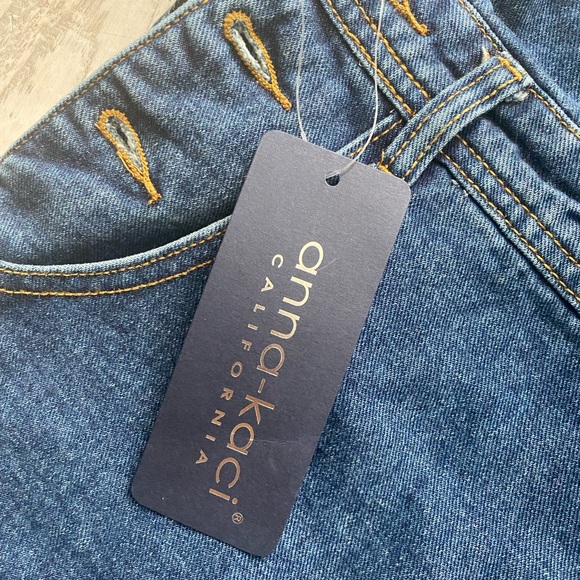 ANNA-KACI Junior Womens Distressed Denim Adjustable Strap Overall Dress. - Picture 2 of 7